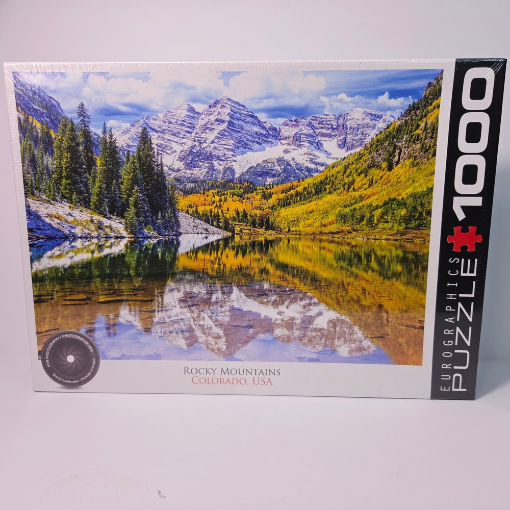 EuroGraphics Rocky Mountains Colorado 1000 Piece Jigsaw Puzzle HDR Nature New